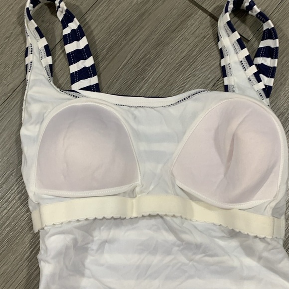 Tommy Bahama Breton Stripe Navy & White Laced-Back One-Piece Swimsuit NWT size 4 - Picture 8 of 10